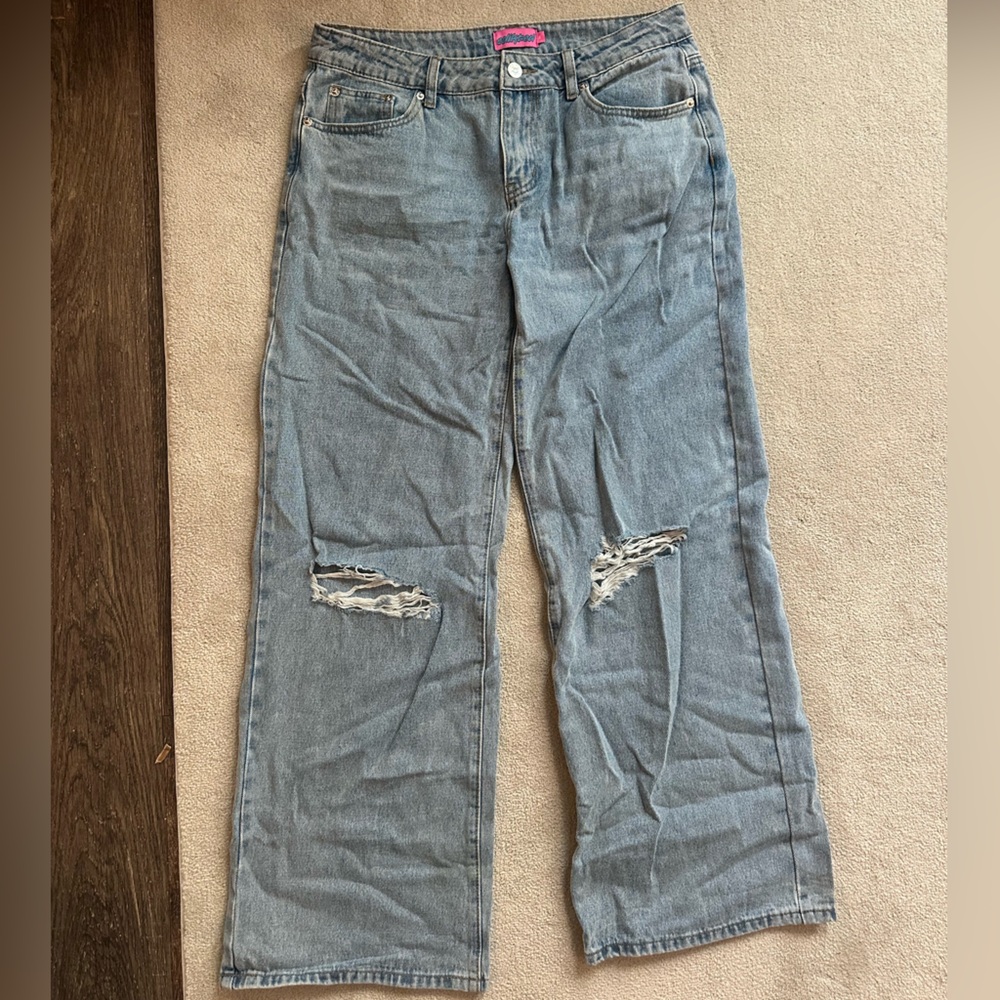 Edikted Light Blue Denim Jeans